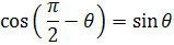 cofunction identity cosine function