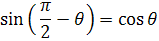 cofunction identity sine function
