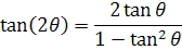 double angle identity tangent function