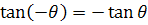 even and odd identity tangent function