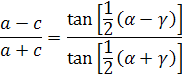 law of tangents formula 3