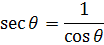 cosine reciprocal identity